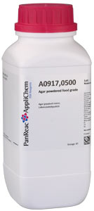 Agar gepulvert reinst, Lebensmittelqualitt</p>Agar powdered pure, Food grade</p>Laborbedarf,Chemikalien,Lebensmittelqualitt,Agar gepulvert reinst