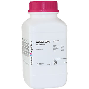 SDS BioChemica, Gehalt (titr.): min. 99 %</p>SDS BioChemica, assay (titr.): min. 99%</p>Laborbedarf,Detergenzien,Biochemikalien,SDS