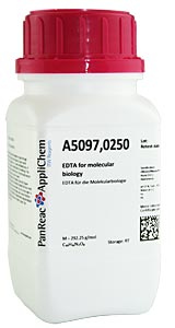 EDTA fr die Molekularbiologie, Gehalt (titr.): min. 99 %, 500g</p>EDTA for molecular biology</p>Laborbedarf,Molekularbiologie,EDTA