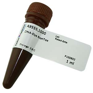 DNA-Dye NonTox, Menge: 1ml, ungiftiger Ethidiumbromid-Ersatz</p>DNA-Dye NonTox, Quantity: 1ml, non-toxic ethidium bromide replacement</p>Laborbedarf,Biochemikalien,Elektrophorese,Farbstoffe,DNA-Dye Non Tox