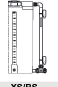 Fllstandsanzeiger Typ XS/BS  2 Sensoren, Anzeigebreich transparentes PVC inkl. PP-Schwimmer und 2 Stck bistabile Schalter fr BS fr Minimum- und Maximumanzeige , 3-Wege KugelhahnDN25 passend fr Dosierbehlter