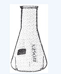 Kulturflaschen Biogen  Erlenmeyerform, mit drei Schikanen, geeignet fr Orbitalschttler, Hals mit Rand<br>Culture flasks Biogen Erlenmeyer shape, triple battled Shake flask, neck with rim<br>Laborbedarf, Laborglas,Schikanekolben