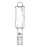 Trockenrohr nach Dr. Wnsch, Kern NS 14/23-45/40</p>Drying tube acc. to Dr. Wnsch, cone ST 14/23-45/40</p>Laborbedarf,Laborglas,NS-Bauteile,Trockenrohr nach Wnsch