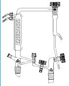 Kolonnenkpfe fr Halbmikro,  nach Antlinger, Kolonnenschliff NS</p>Columns heads, acc. to Antlinger,  cone to fit column ST</p>Laborbedarf,Laborglas,NS-Bauteile,Kolonnenkopf nach Antlinger