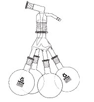 Rundkolben fr Destilliervorlagen nach Bredt</p<Round bottom flask for distillation templates to Bredt</p>Laborbedarf,Laborglas,NS-Bauteile,Rundkolben fr Destilliervorlagen