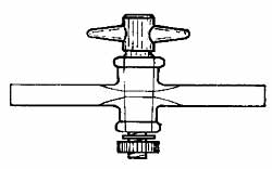 Verbindungshahn als Einweghahn mit PTFE-Kken und Schraubsicherung NS18,8....29,2