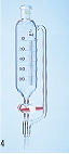 Tropftrichter mit Druckausgleich, zylindrisch, graduiert, PTFE-Hahnkken mit Gewindehahnsicherung, Preciso</p>Dropping funnels, cyl., pressure equalizing, grad.,  ST-PTFE-stopcock, w. screw-thread ret., nut,  ST </p>Laborbedarf,Laborglas,Tropftrichter