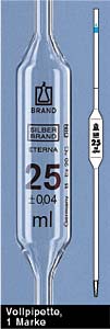 Vollpipette Silberbrand Klasse B, braun