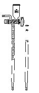 Nitrometer nach Lunge, mit unzerstrbarer DIFFICO-Graduierung Hauptpunkte Ringteilung, graduiert 50 ml / 0,1 ml mit NS-Zweiweghahn, mit berdrehsicherer Gewindehahnsicherung, mit Niveaurohr</p>Laborbedarf Glasgerte Volumenmessung Wasser- und Umweltanalytik