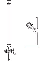 Chromatographiesule einfach mit  Ventil und PTFE-Spindel, mit eingeschmolzener Fritte P0</p>CHROMATOGRAPHIC-COLUMNS, SIMPLE,  ST-STOPCOCK, W. VALVE AND PTFE-VALVE PLUG,  FUSED-IN SINTERED GLASS-DISC P0</p>Laborbedarf,Laborglas,Chromatographiesulen