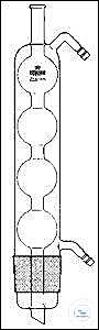 Allihnkhler fr Soxhlet, mit Kern , Borosilicatglas<br>Allihn condenser for Soxhlet, cone<br>Laborbedarf,Laborglas,Soxhlet-Extraktion,Allihn-Khler