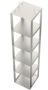 Edelstahlgestell fr Tiefkhltruhen mit Klappgriff fr 5 Kryoboxen H= 125mm</p>Freezer Racks, stainless steel with handle for chest freezers</p>Laborbedarf,Kryozubehr,Edelstahlgestelle fr Tiefkhltruhen