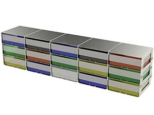 Edelstahlgestell fr Tiefkhlschrnke fr 15 (3x5) Kryoboxen maximale H=54mm, TxBxH 712x140x165mm mit Klappgriffen fr Tiefkhlschnke</p>Freezer Racks, stainless steel for 16(4x4) boxes hight max: 54mm, with handles for upright freezers</p>Laborbedarf,Tiekhlschrankzubehr,Edelstahlgestelle fr Freezer