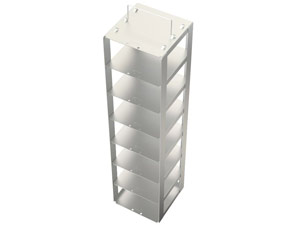 Edelstahlgestell fr Tiefkhltruhen mit Klappgriff fr 7 Kryoboxen H= 75mm</p>Freezer Racks, stainless steel with handle for chest freezers</p>Laborbedarf,Kryozubehr,Edelstahlgestelle fr Tiefkhltruhen