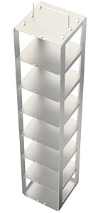 Edelstahlgestell fr Tiefkhltruhen mit Klappgriff fr 7 Kryoboxen H= 95mm</p>Freezer Racks, stainless steel with handle for chest freezers</p>Laborbedarf,Kryozubehr,Edelstahlgestelle fr Tiefkhltruhen