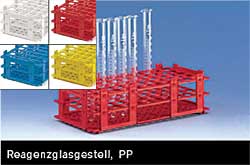 Reagenzglasgestell PP fr Gefe bis  30 mm, 3 x 7 Stellpltze