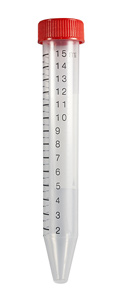 Zentrifugenrhrchen 15 ml, konischer Boden,  zentrifugierbar bis 17.000 g, unsteril, VE = 750 Stck<br>Laborbedarf,Zentrifugenrhrchen