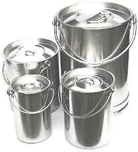 Transportkanne mit Henkel und Deckel, Edelstahl 4301 (Container with handle and lid, stainless steel 4301)