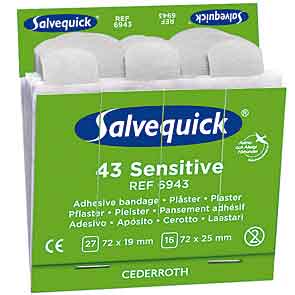 Refillpacks fr Pflasterspender Salvequick, sensitive Pflaster, fr die empfindliche Haut<br>Laborbedarf, Arbeitsschutz, Erst Hilfe, Pflasterspender