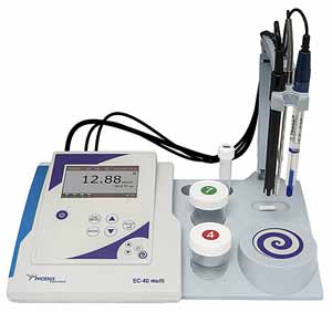 Labor-Multiparameter-Messgert EC-45 multi, Professional, GLP,  pH- und Leitfhigkeitsmessung, DHS-Funktion</p>Laboratory multi-parameter meter EC-45 multi, Professional, GLP, pH and conductivity measurement</p>Laborbedarf, pH-Messung, Leitfhigkeitsmessung, GLP