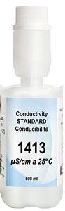 Leitfhigkeitsstandard  1413 S/cm  1% / 25C, 500 ml Flasche<br>Conductivity standard 1413 S / cm  1% / 25  C, 500 ml bottle<br>Laborbedarf, pH-Messung und Leitfhigkeitsmessung,Leitfhigkeitsstandards