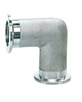 Winkelstck 90grd mit Kleinflansch, Aluminium<br>Elbow 90grd, aluminium<br>Laborbedarf,Pumpen,Bauteile,Winkelstcke