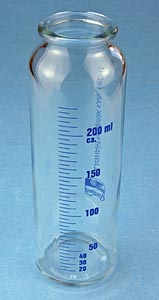 Babymilchflasche aus Borosilikatglas 3.3,Weithals mit Teilung (Richtwertskala), 250ml</p>Borosilicate glass children's milk bottle 3.3, widew neck with graduation (indicative scale) (Baby feeding bottle), 250ml</p>Biberon en verre borosilicat col large, 250ml</p>Krankenhausbedarf,Praxisbedarf,Kindermilchflaschen