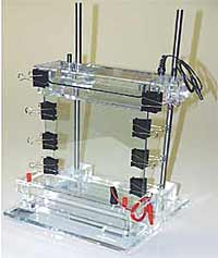 Elektrophoresekammer Vario 25 (vertikal) Breite 25 cm fr variable Gellngen zwischen 15 und 60 cm