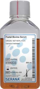 Fetales Klberserum (Herkunft Niederlande, Gammabestrahlt, 500ml</p>Foetal Bovine Serum, Collected in Netherlands, Gamma Irradiated, 500ml</p>Zellkulturmedien,fetales Klberserum, gesammelt in Australien