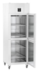 Laborgefrierschrank LGPv 6527-40 MediLine, Liebherr, Brutto/Nutzinhalt: 596l, Temperaturbereich: -9C..-35C(*), mit 2 Stahltr bereinander( wei, pulverbeschichtet), 4.0A, 220-240V, Auenmae (BxTxH in mm): 700x830x2160mm, 2019kWh/a, zweitrig, auf Rollen,Innenraum Edelstahl</p>Laboratory freezer LGPv 6527-40 MediLine, Liebherr, Gross / net capacity: 596l, Temperature range: -9  C ... ..- 35  C (*), with 2 steel doors on top of each other (white, powder-coated), 4.0A, 220-240V, external dimensions (WxDxH in mm): 700x830x2160mm, 2019kWh / a, two-door, on casters, stainless steel interior</p>Laborbedarf,Gefrierschrnke,Laborgefrierschrank, LGPv 6527-40