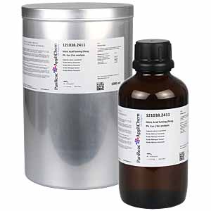 Salpetersure rauchend (Reag. Ph. Eur.) zur Analyse,min 99,5%(acimed),  Menge: 1000ml</p>Nitric Acid fuming (Reag. Ph. Eur.) for analysis, Minimum assay (acidim.): 99,5%, amount: 1000ml</p>Laborbedarf,Chemikalien,Suren,Salpetersure rauchend