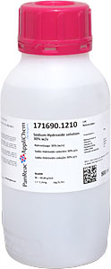 Natronlauge 30% (w/v), Menge: 0.5Liter Plastikflasche</p>Sodium Hydroxide solution 30% w/v</p>Laborbedarf,Chemikalien,Laugen,Natronlauge