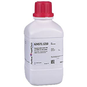 Kaliumiodid - Lsung 30% (w/v) VINIKIT, fr die Weinanalyse, Gehalt (als KI) (iodometr.) (w/v): 29,9 - 30,1 %, Menge: 500ml<br>Potassium Iodide solution 30% w/v VINIKIT, for wine analysis, Assay (as KI) (Iodom.) (w/v): 29.9 - 30.1 %, amount: 500ml<br>Laborbedarf,Chemikalien,Salze,Kaliumiodidlsung, Weinanalyse